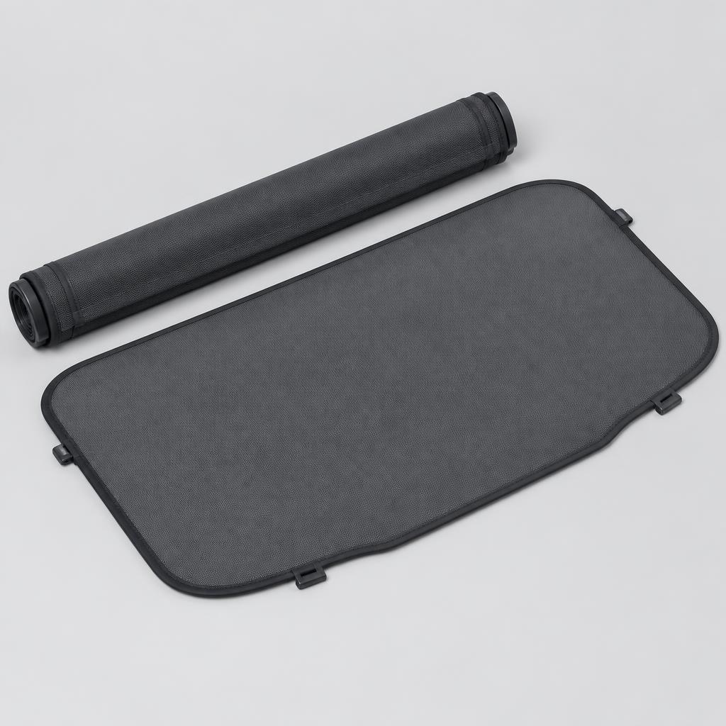 Two-piece mesh glass roof sunshade panels for Tesla Model S
